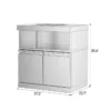 Double-Door Storage Cabinet with Kamado Grill Station Module Double-Door Storage Cabinet with Kamado Grill Station Module