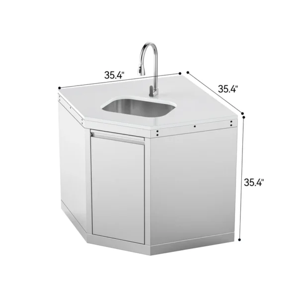 Wide-Angle Corner Cabinet with Sink Module Wide-Angle Corner Cabinet with Sink Module