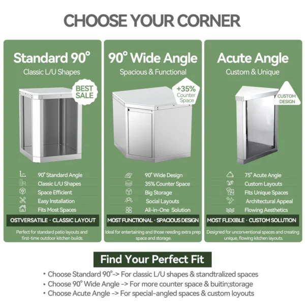 Acute-Angle Corner Cabinet Module Acute-Angle Corner Cabinet Module
