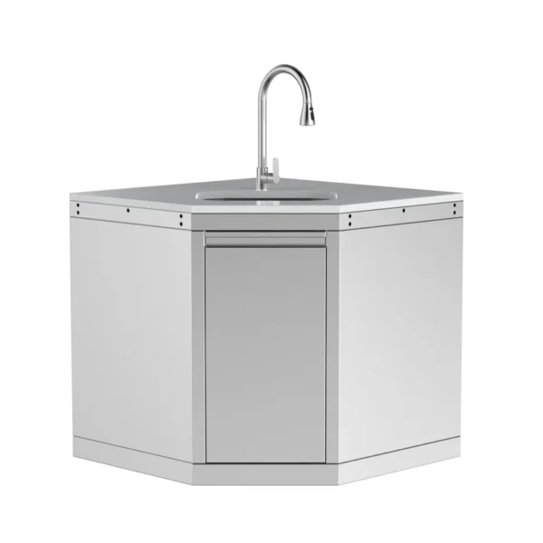Wide-Angle Corner Cabinet with Sink Module Wide-Angle Corner Cabinet with Sink Module