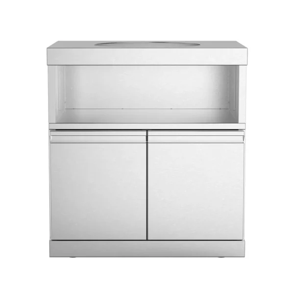 Double-Door Storage Cabinet with Kamado Grill Station Module Double-Door Storage Cabinet with Kamado Grill Station Module