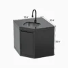 Wide-Angle Corner Cabinet with Sink Module Wide-Angle Corner Cabinet with Sink Module
