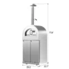 Pizza Oven Cabinet with Double-Door Storage Module